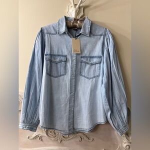 Elan denim blouse